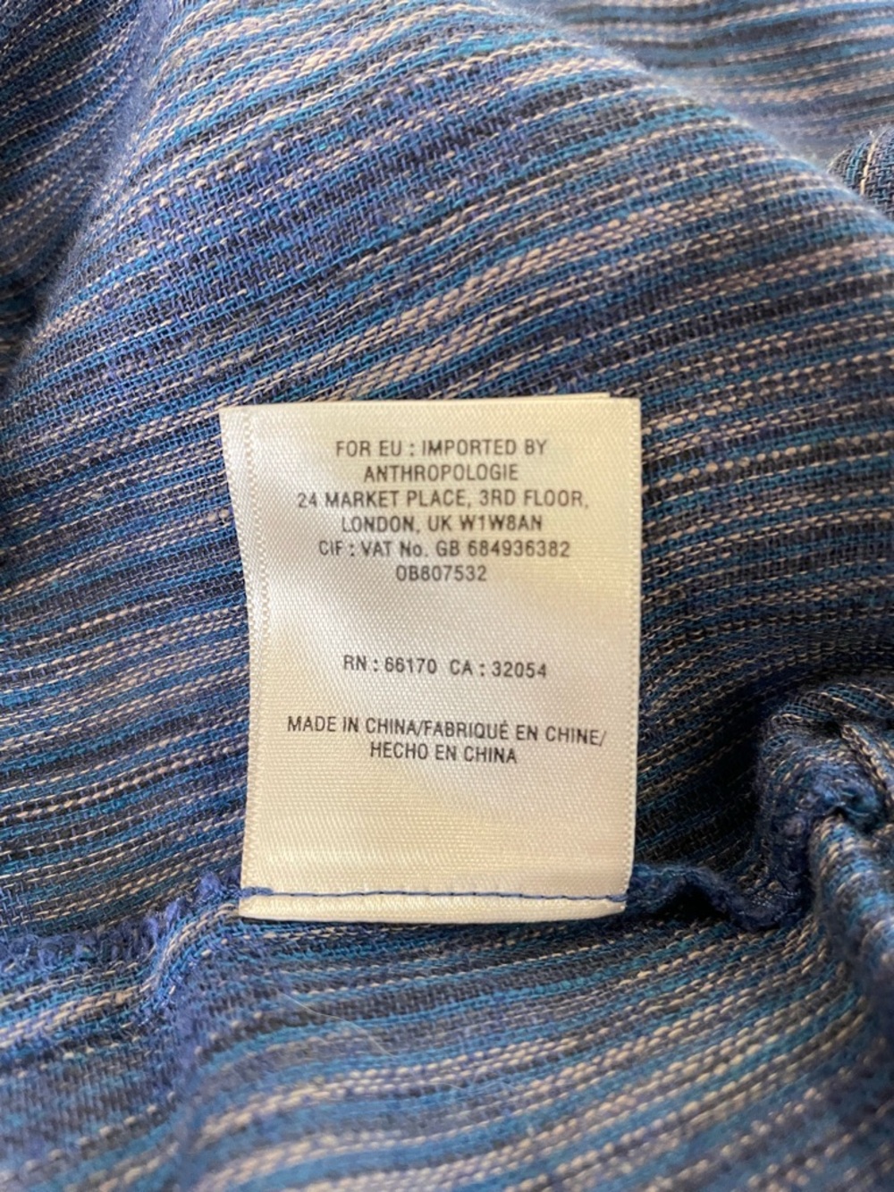 Cartonnier by  Anthropologie Size 12 Blazer In Blue.  Cotton/Linen blend Aztec. - Picture 8 of 15